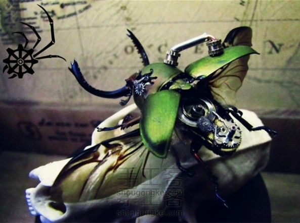 【蒸汽昆虫】蒸汽朋克 艺术摆件  熛烬之影系列 印尼金锹