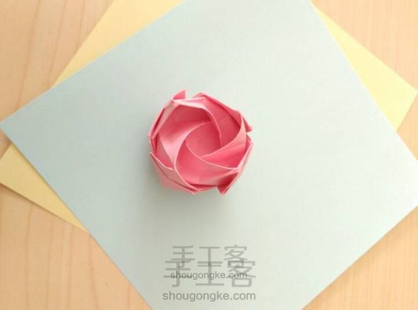 折纸川崎玫瑰 唯美 简易折纸玫瑰