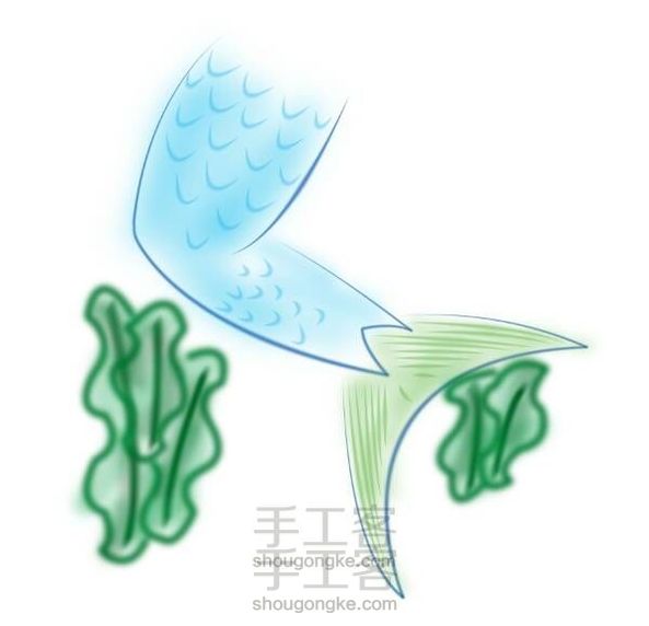 超级简单人鱼尾巴!!是个找朋友~哈哈~
