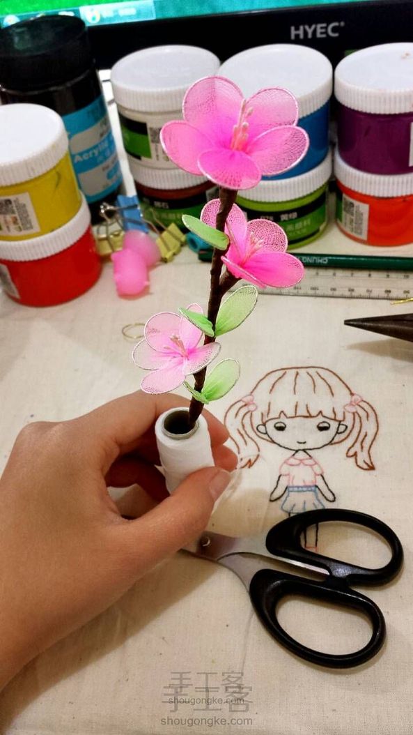 春天里的桃花(丝袜花)