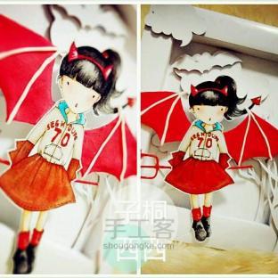 【小恶魔再来袭】手绘、纸雕、超轻粘土立体小恶魔装饰画