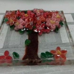 衍纸和滴胶相遇产生的化学产物：和风樱花~~~