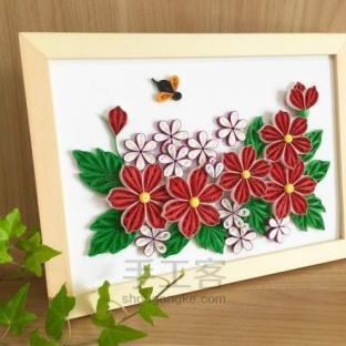红色诱惑——衍纸框画作品
