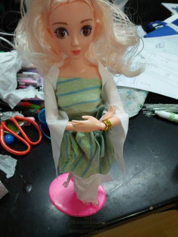 餐巾纸制作的各种娃，娃衣外套