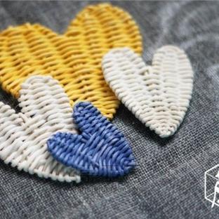 萌萌南海藤编 心心相印制作过程『材料/成品可购』