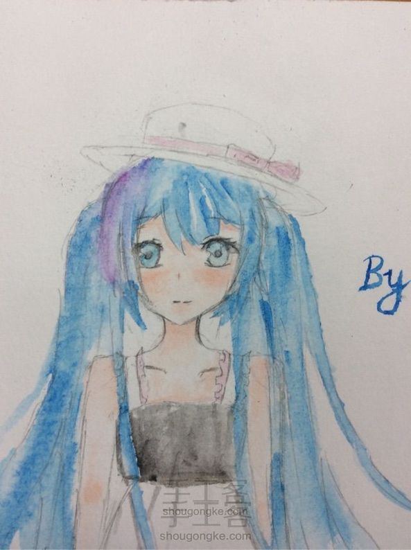 画一个动漫少女