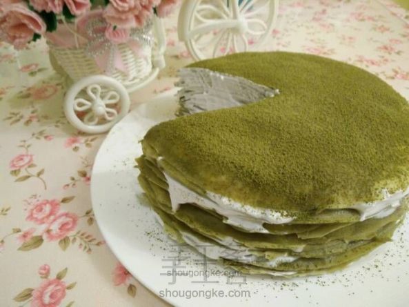 抹茶千层蛋糕（原教程来自amanda的曼食慢语，材料量稍改）
