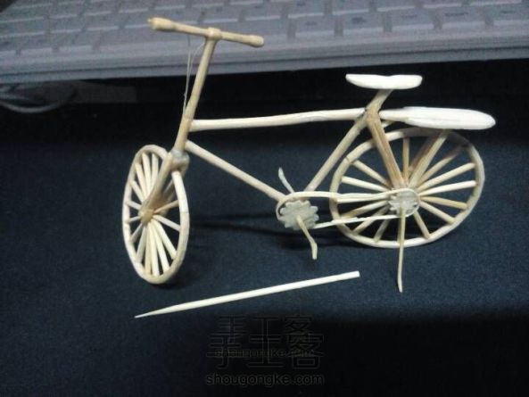 牙签工艺品-自行车