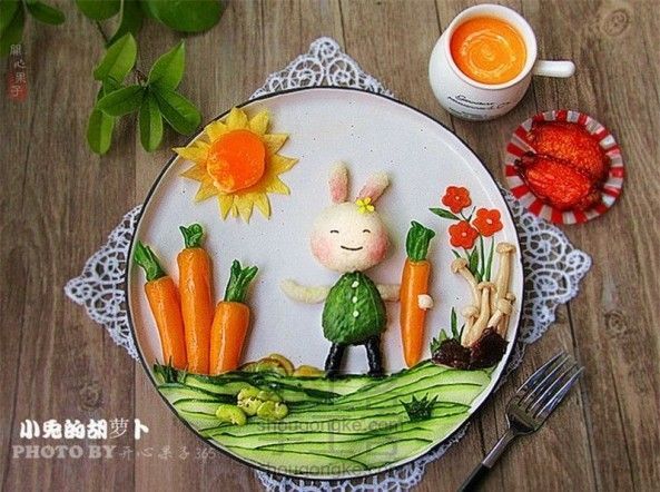 小兔的胡萝卜儿童餐
