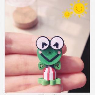 衍纸 卡通青蛙（谁和我说说它的名字？？？）