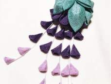紫藤花的细工花簪，可以头饰胸花两用啦