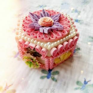 「成品可购」六角首饰盒—衍纸