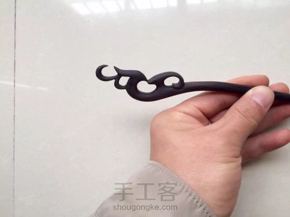 紫光檀凤簪(纯手工)