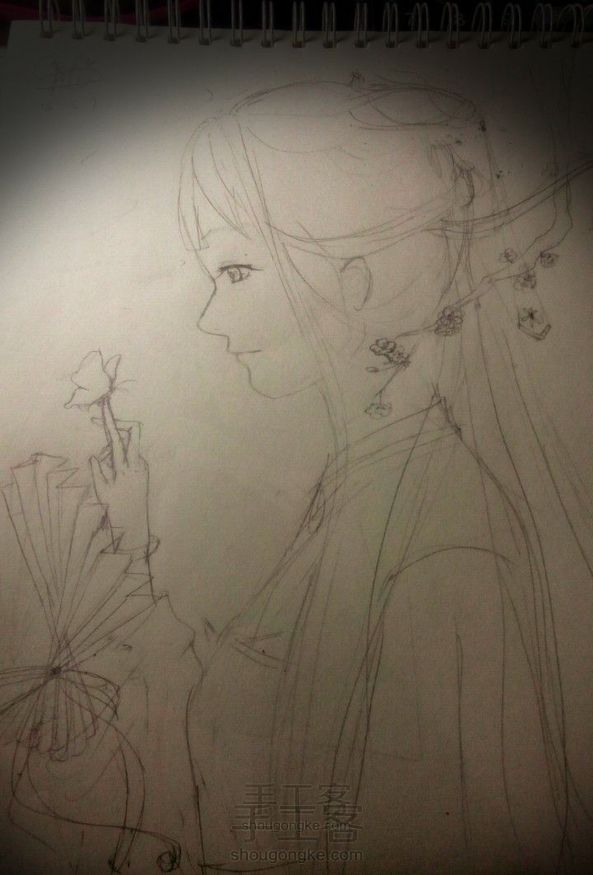 难得的古风,好像画残了_(:з」∠)_