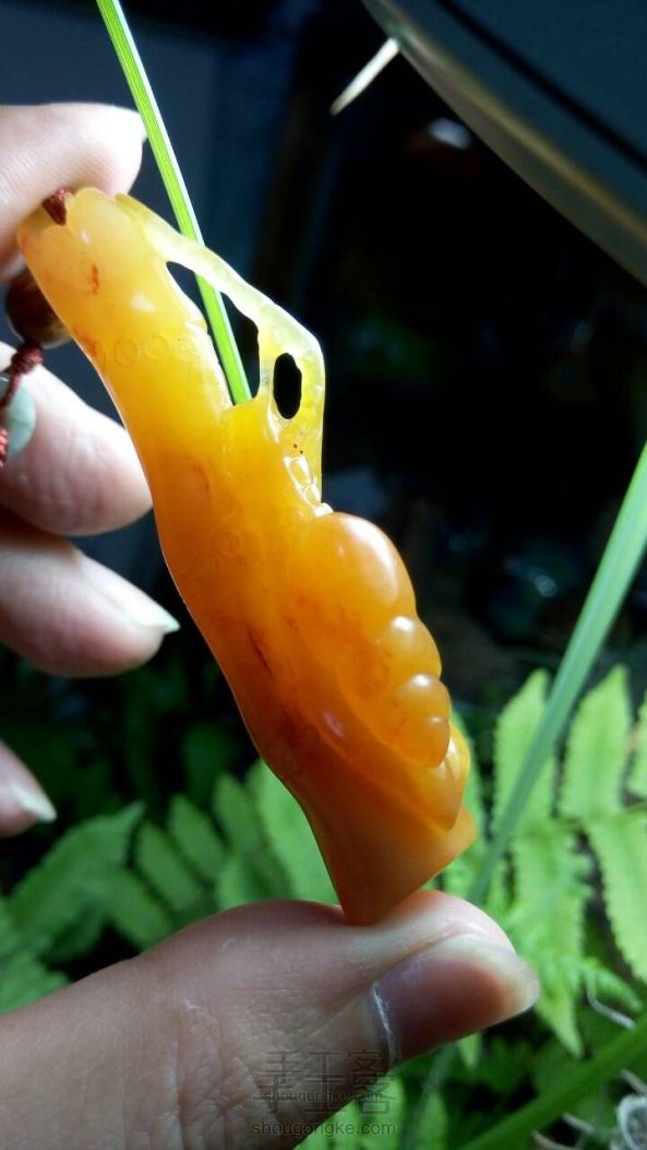 富足安居·老挝田黄雕的竹子蜗牛