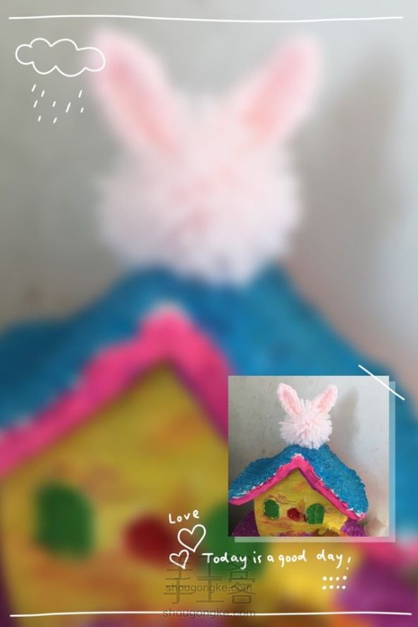 宝妈亲手制作兔耳朵发夹