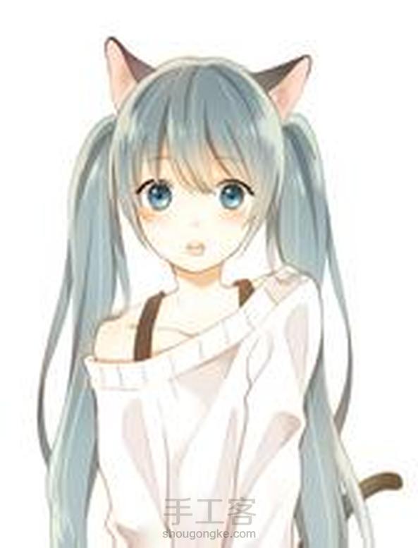 一分钟教你画好双马尾~