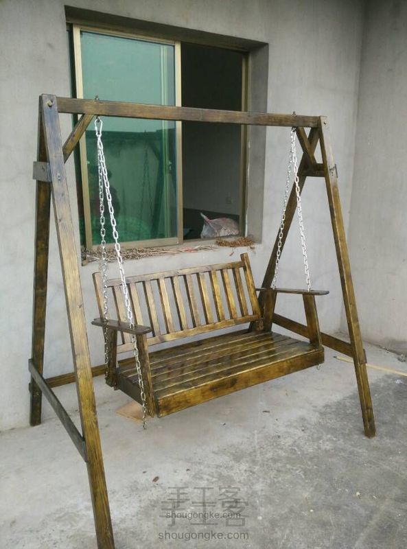 自己亲手做了一个秋千,仿某宝款