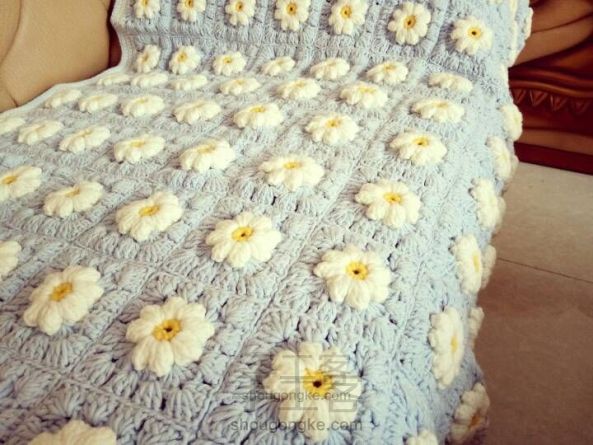 【某猫编织】新手法兰西菊毛毯。