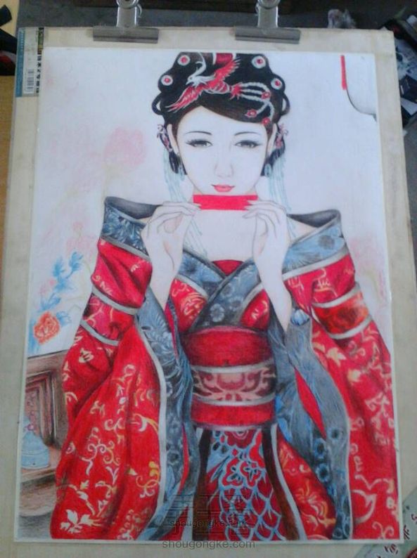 水溶性彩铅画 泪