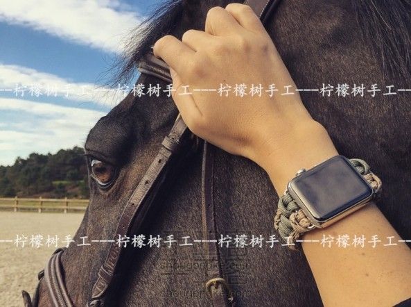 伞绳手链 手绳编织 运动手链 Apple Watch手工表带