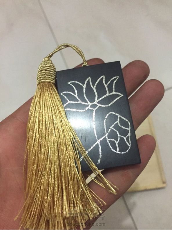 紫光檀麻底,银粉牌子