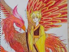 昨天画了幅龙凤今天对调一下… 昨天画了幅龙凤今天对调一下…