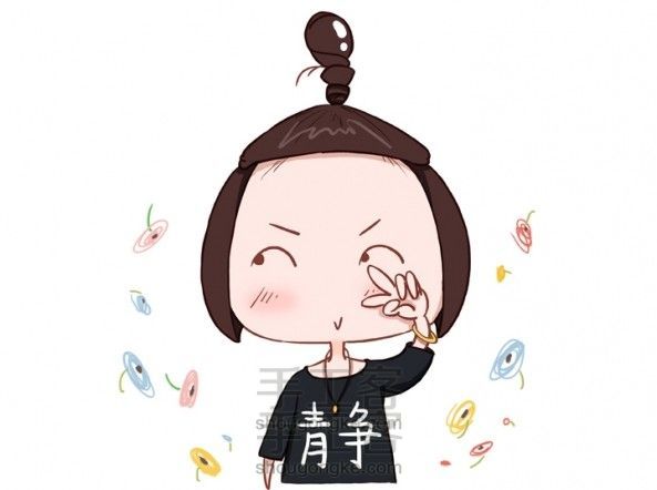 简笔画教程——头上顶个大灯泡