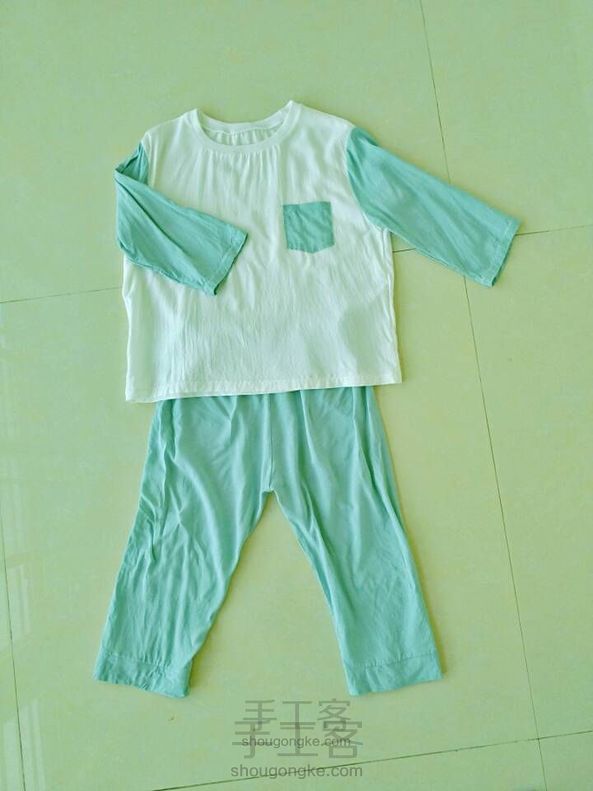 儿童棉绸七分家居服
