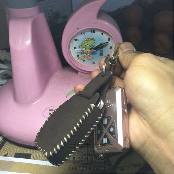 疯马皮汽车钥匙包