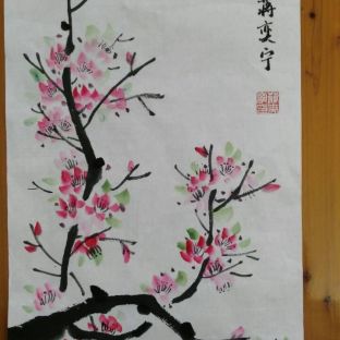 中国画桃花