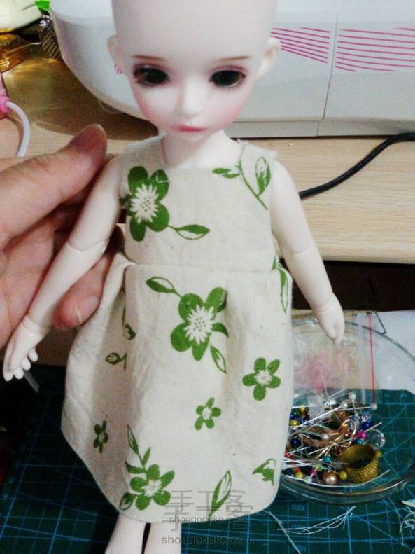 碎花连衣裙6分bjd