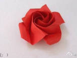 转）简单的玫瑰🌹折纸
