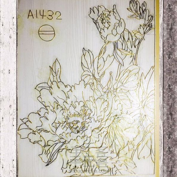 【景泰蓝工艺画】牡丹框架教程(1)