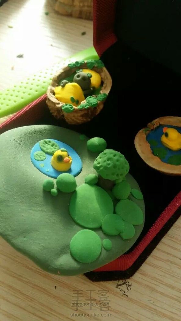 可爱的核桃壳粘土