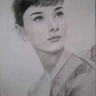 奥黛丽·赫本（Audrey Hepburn)美女手绘素描教程