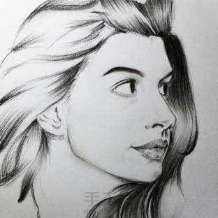 手绘安妮海瑟薇