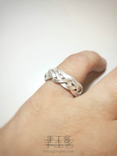软蜡编织银戒指 超简单 第14步