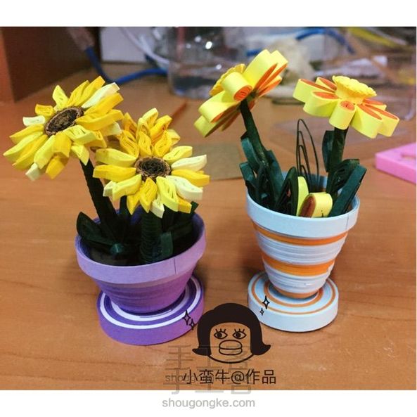 衍纸小盆栽之向日葵🌻
