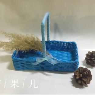 【糖果儿手作】纸藤编织-小挎篮