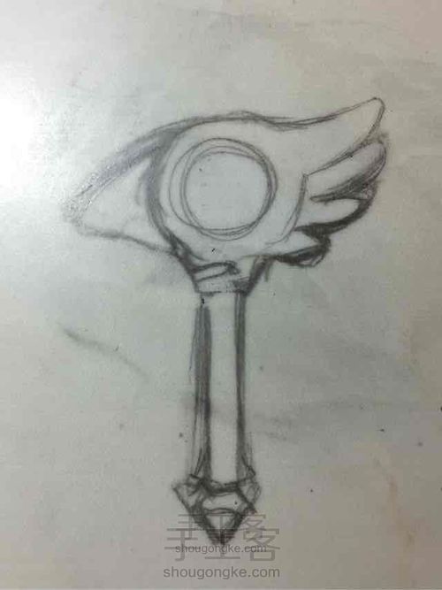 手作软蜡制作纯银小樱魔法棒 第3步