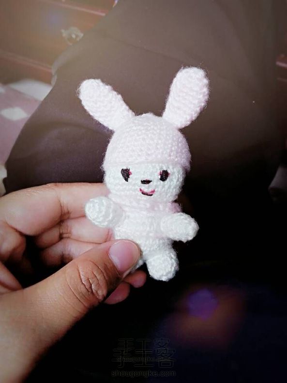 戴帽子的小兔子教程图