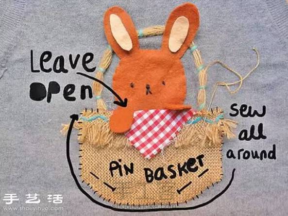 分享一件可爱的口袋兔子T恤（转载）