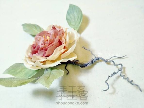 六月星妍手工造花 / 八重の小蔷薇 晨光