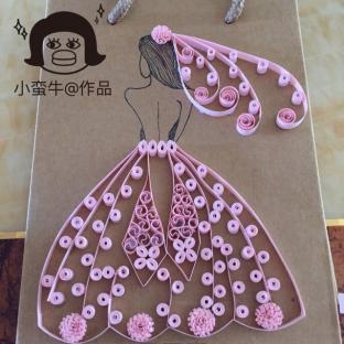 衍纸手提袋婚纱款