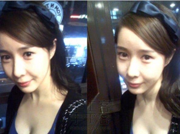 简单大方的深蓝色蝴蝶结发箍