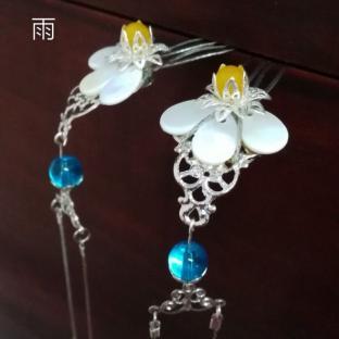 【江南雨】原创手工定制小发簪头饰 古装cos配饰小发梳