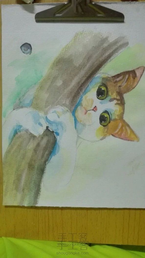 可爱猫咪手绘(水彩)