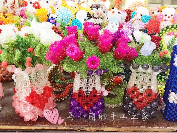 串珠花瓶