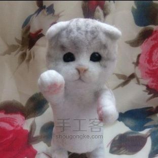 萌萌折耳猫羊毛毡教程